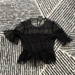 Forever 21 Black Lace Top